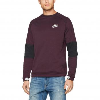 Nike M NSW AV15 crw FLC, Camiseta para hombre, Hombre, M Nsw Av15 Crw Flc, Port Wine/Black/Black/White, XL