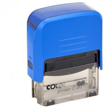 Sello Colop Printer C20 con fórmula Presupuesto y almohadilla E/20 de 14x38mm en color azul
