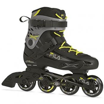 Fila Houdini Patines en Línea para Hombre, Color Negro/Grey/Lime, Tamaño 42