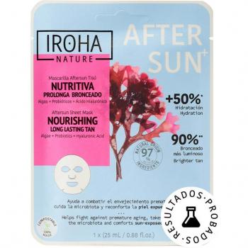 Iroha Nature Mascarilla Aftersun Nutritiva Tisú Prolonga Bronceado Algas 1 Unidad