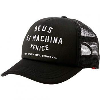Deus Ex Machina Unisex Black Venice Address Trucker Cap - One Size