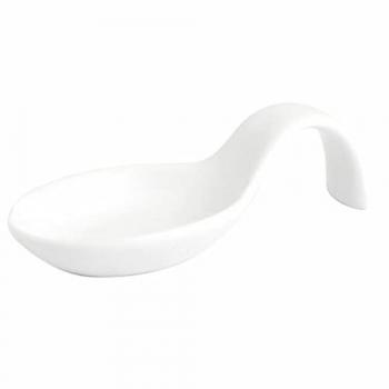 Cuchara para Cóctel Quid Chef Cerámica Blanca 10 x 5 cm (Pack de 12 Unidades)