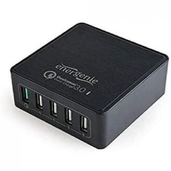 5-Port USB Quick Charger with QC 3.0, Black, 8A Output