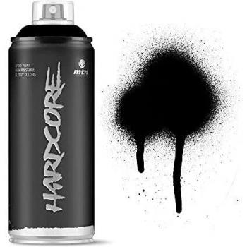 Montana Colors MTN Hardcore Negro Mate, Spray 400ml