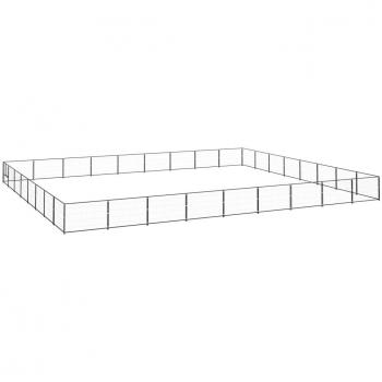 vidaXL Dog Kennel Black 72 m² Steel