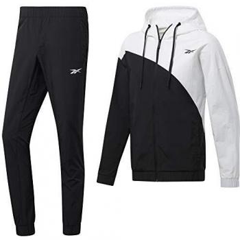 Reebok TS Woven Tracksuit Conjunto Deportivo, Hombre, Blanco/Negro, M