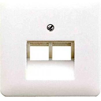 Placa Central para Toma Teléfono UAE 2x8P Blanco JUNG