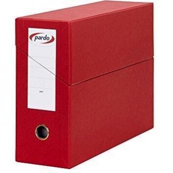 Pardo 245702 - Estuche archivador horizontal, 80 mm, color rojo