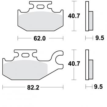 Juego de pastillas de freno TRW MCB724 y MCB724SI, características: diseño optimizado para un rendimiento superior, material compuesto que reduce el ruido y la vibración, alta resistencia al desgaste, fácil instalación, compatible con una