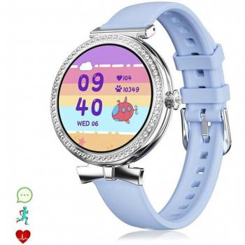 Smartwatch DAM QS01: Compacto y elegante reloj inteligente con llamadas BT, notificaciones push y monitor de salud.
