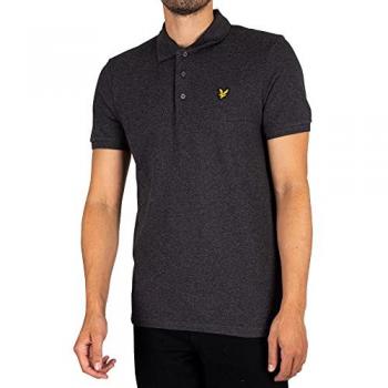 Lyle & Scott Plain Men's Polo Shirt - Charcoal Marl - Size M - Male
