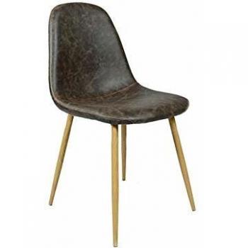 Silla de diseño vintage marrón Lucía
