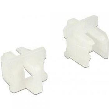 Protección Antipolvo para Conector RJ11 con Empuñadura - 10 Piezas Blancas