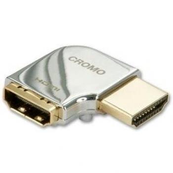Adaptador HDMI 90° Cromo M/F 4K@60Hz Super Slim