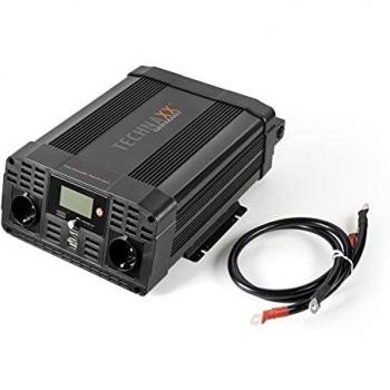 Inversor de Corriente Technaxx TE22 2000 W, 12 V a 230 V, Onda Sinusoidal