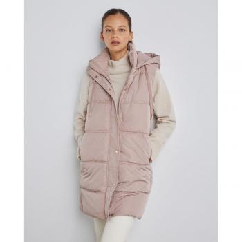 Chaleco acolchado de mujer largo con capucha Easy Wear