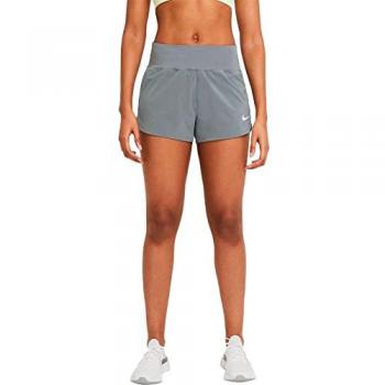 Nike W NK Eclipse Short 3IN Shorts para mujer, color Smoke Grey/Reflective Silver, talla XS