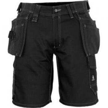 Pantalones Cortos de Trabajo Mascot Zafra Hardwear con Bolsillos Colgantes, Talla C60, Color Negro