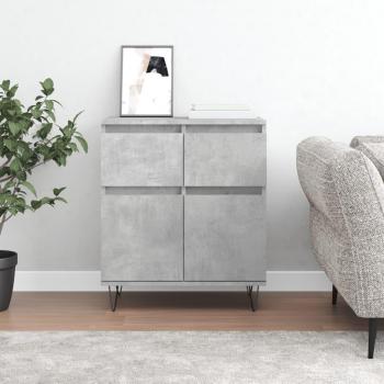 Armario de hormigón gris 60x35x70 cm de madera multicapa