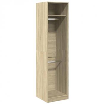 Armario de madera contrachapada color roble 50x50x200 cm