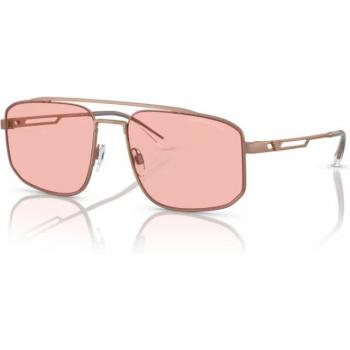 Emporio Armani EA2139 Col. 3004/5 Uomo Squadrata Oro Rosa Opaco Stylish Sunglasses, Male, Pink, Size: 57 MM