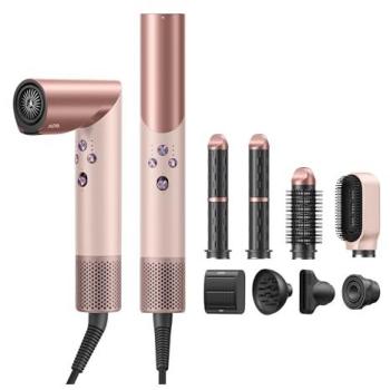 Secador de Pelo Mova Master 10 - 1600W - Multistyler 7 en 1 - Rosa Oro