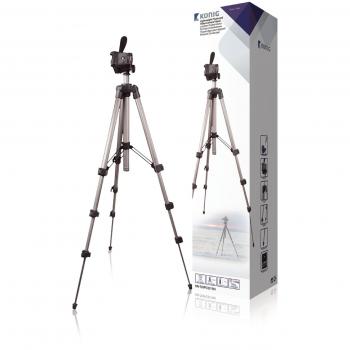 König KN-TRIPOD19N- Trípode, color negro y plateado