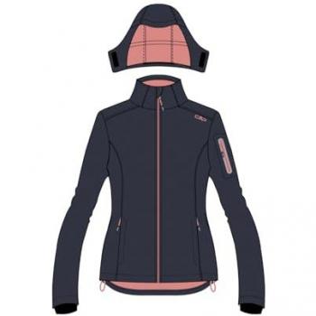 CMP Women's Lightweight Softshell Jacket with Hood - Anthracite