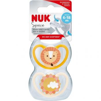 NUK SPACE CHUPETES SILICONA 6-18 M 2 U