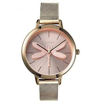 Oui & Me Amourette Rose Gold Tone Stainless Steel Quartz Women's Watch