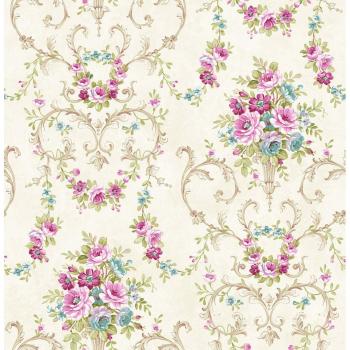 Acanthus Floral Wallpaper - Purple