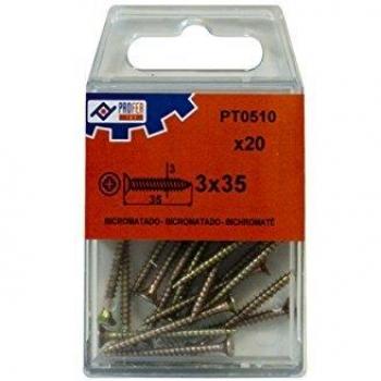 PROFER TOP - Tirafondo C/Plan Pozi Bic C/20 Profer Top 3X35 Mm