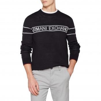 Armani Exchange 6zzm2b, suéter para Hombre, Azul