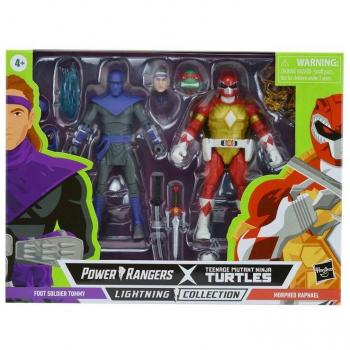 Power Rangers x Teenage Mutant Ninja Turtles Lightning Collection Action Figures Set - Morphed Raphael & Foot Soldier Tommy (15cm)