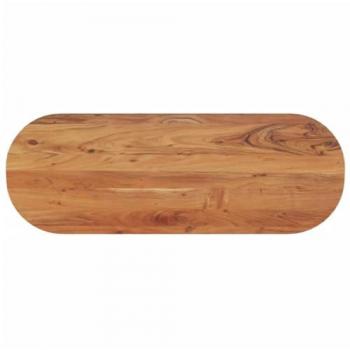Tablero de mesa ovalado madera maciza de acacia 110x40x2,5 cm