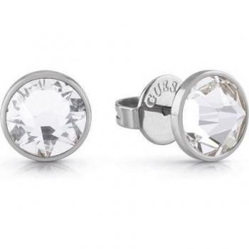 Pendientes Guess Frontiers JUME01343JWSTT-U para Hombre de Acero Inoxidable Plateado con Cristal Transparente