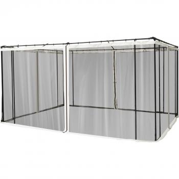 Outsunny Paneles Laterales para Carpa de Jardín con Mosquitera - Negro