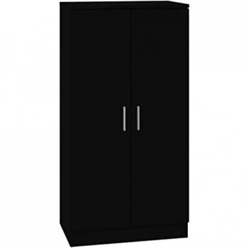 Mueble zapatero madera contrachapada negro 55x35x108 cm