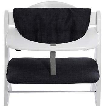 Cuscino Deluxe para Seggiolone Alpha+ y Beta+ con diseño Melange Charcoal, fácil de lavar y con fijación por velcro