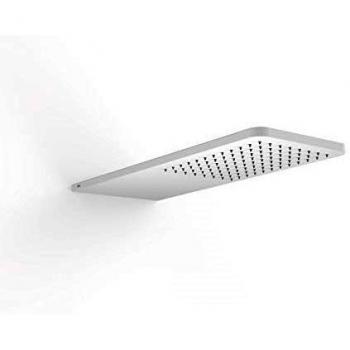 Rociador de Ducha a Pared Anticalcáreo de Acero Inoxidable Blanco Mate 210x550 mm TRES 29990307BM
