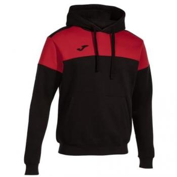 Sudadera con capucha Joma Crew V para hombre y niño en color negro y rojo