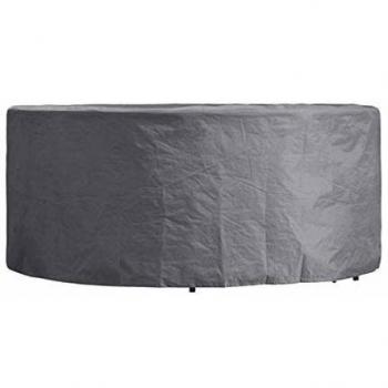 Cubierta de protección redonda para juego de jardín Perel, gris, Ø 260 cm x 85 cm