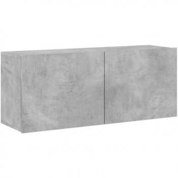 Mueble TV multimedia gris 100 x 30 x 41 cm para comedor, salón o dormitorio