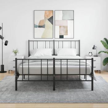 Mesita de Noche Blanca 2 piezas 40x35x47,5 cm madera multicapa