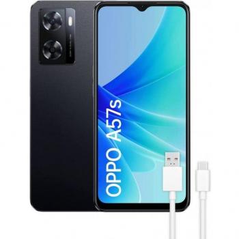 OPPO A57s 4GB/128GB Starry Black Dual SIM Smartphone with 6.56 Display, Octa-Core Processor, and USB Type-C Cable