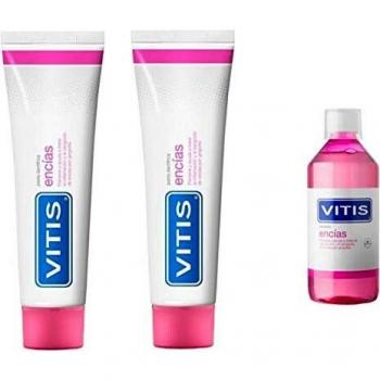 Vitis Pack ENCIAS Pasta 150X2 V2 75ML PARA2, Estándar, Juego de 3 Piezas