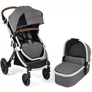 CHIC 4 BABY 177 21 Torre - Cochecito combi con capazo, asiento deportivo y adaptador Maxi-Cosi, color gris