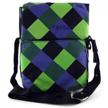 Target Bolso Bandolera para iPod, Diseño Fire, Verde/Azul/Negro