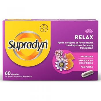 Supradyn Relax - 60 Cápsulas de apoyo natural para la calma y tranquilidad con Amapola de California, Pasiflora y Valeriana