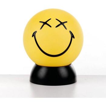Lámpara de mesa infantil SMILEY Plástico Amarillo con diseño de cara sonriente y ojos cruzados